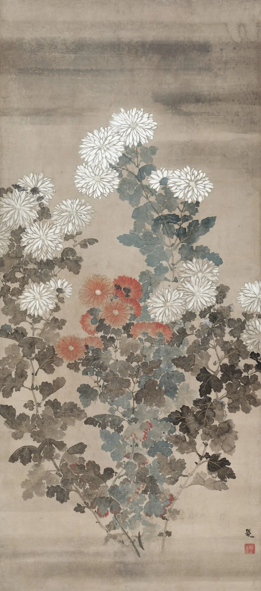 Chrysanthemums, by Kitagawa Sōsetsu, unspecified, 1604