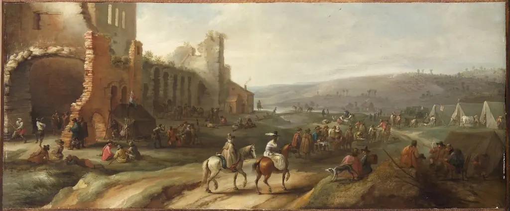 Field Camp with Ruins