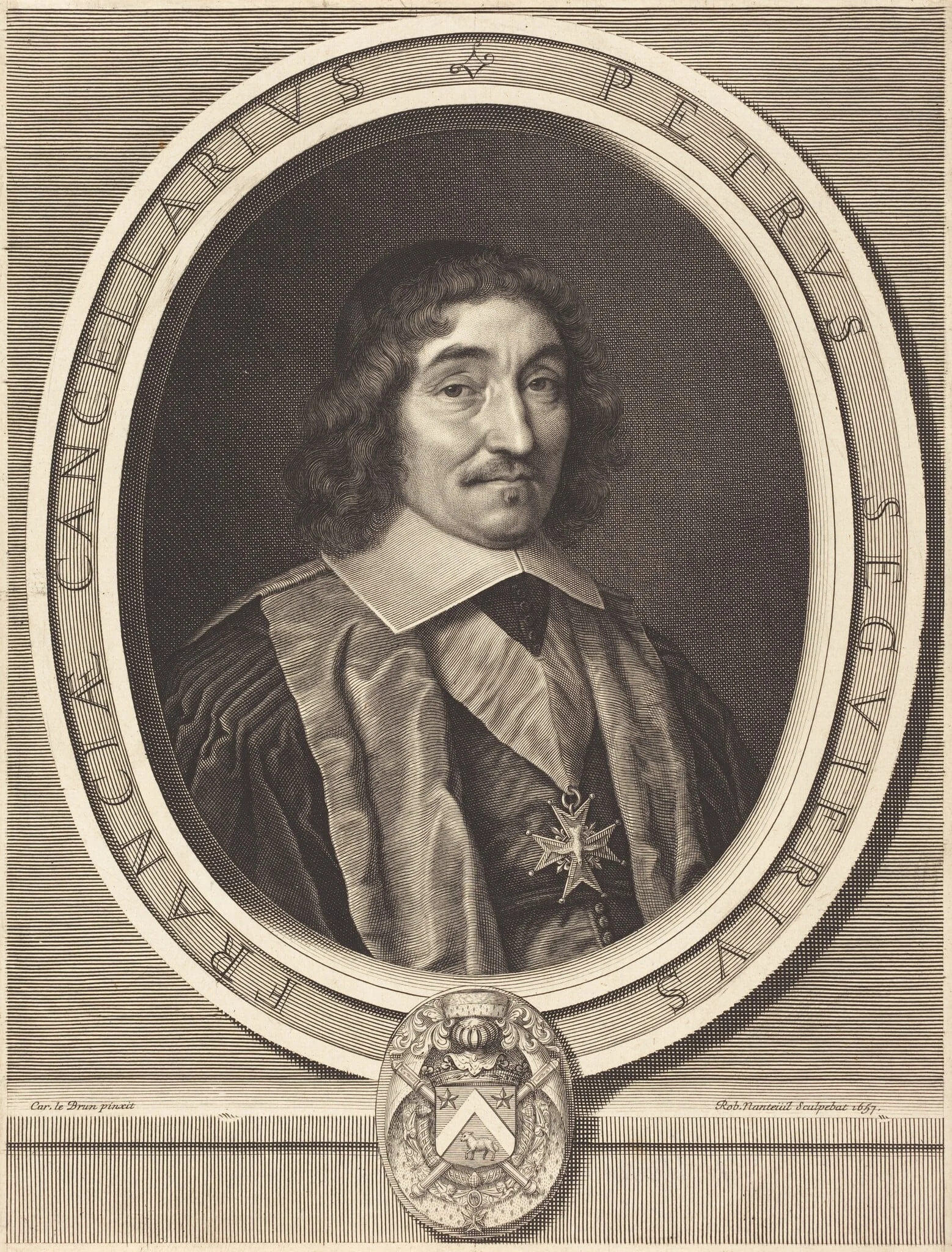 Chancellor Pierre Seguier, by Robert Nanteuil, ink, 1657