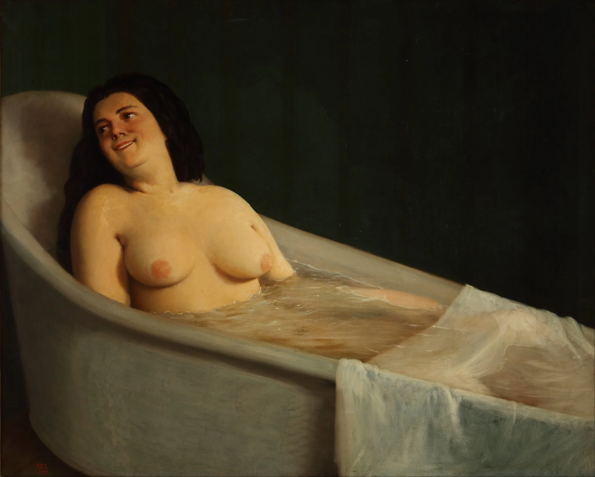 The Bath, by Prilidiano Pueyrredón, oil, 1865