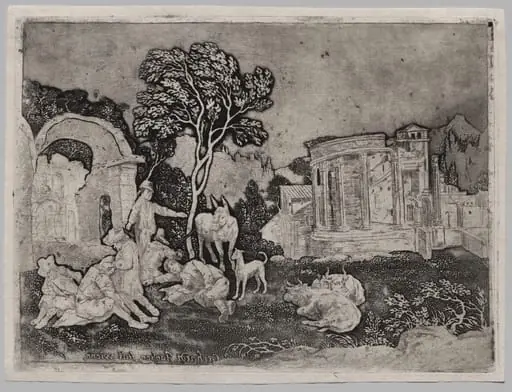 Pastoral Landscape with Ruins
