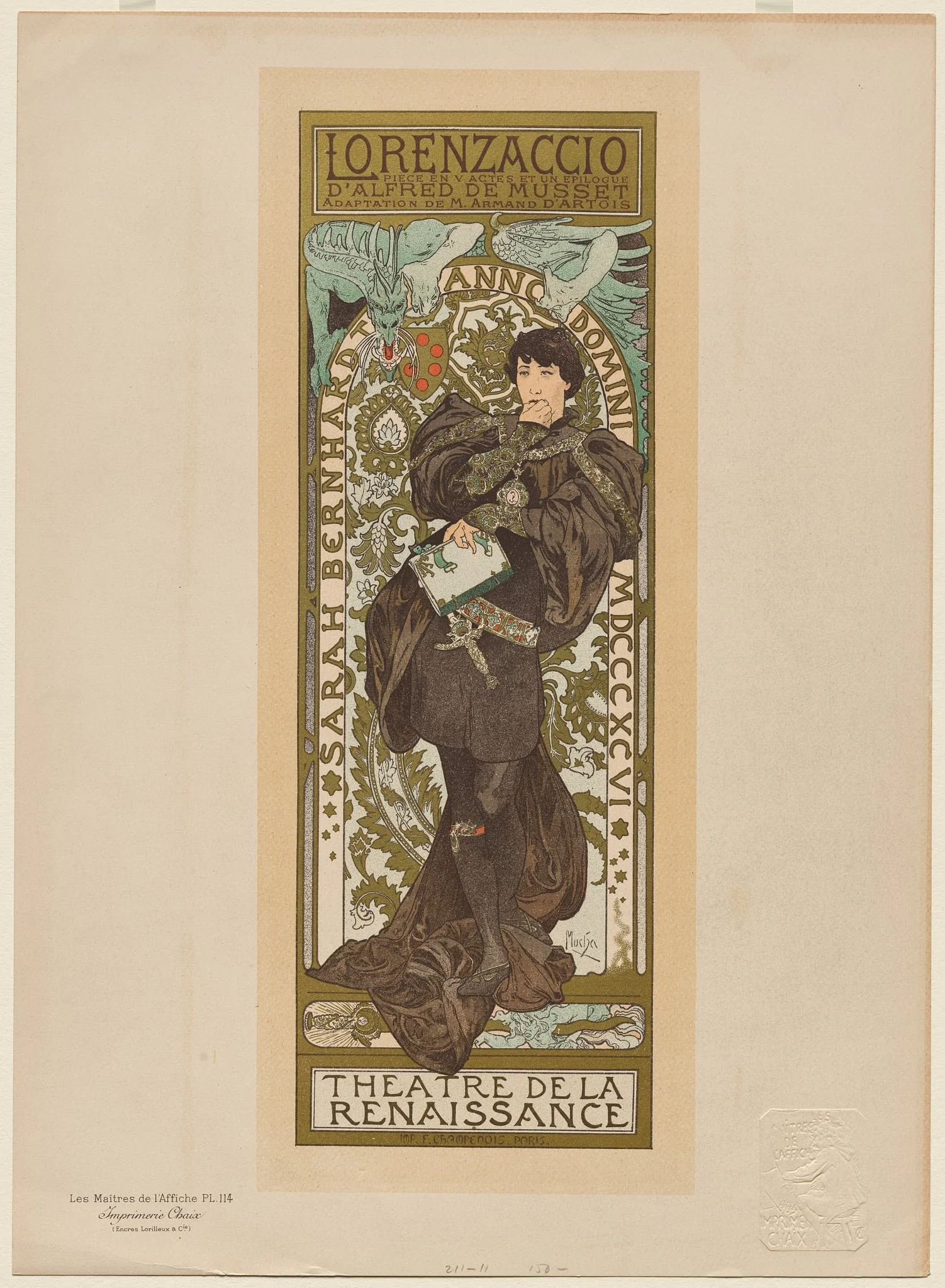 Lorenzaccio, by Alphonse Mucha, 1898