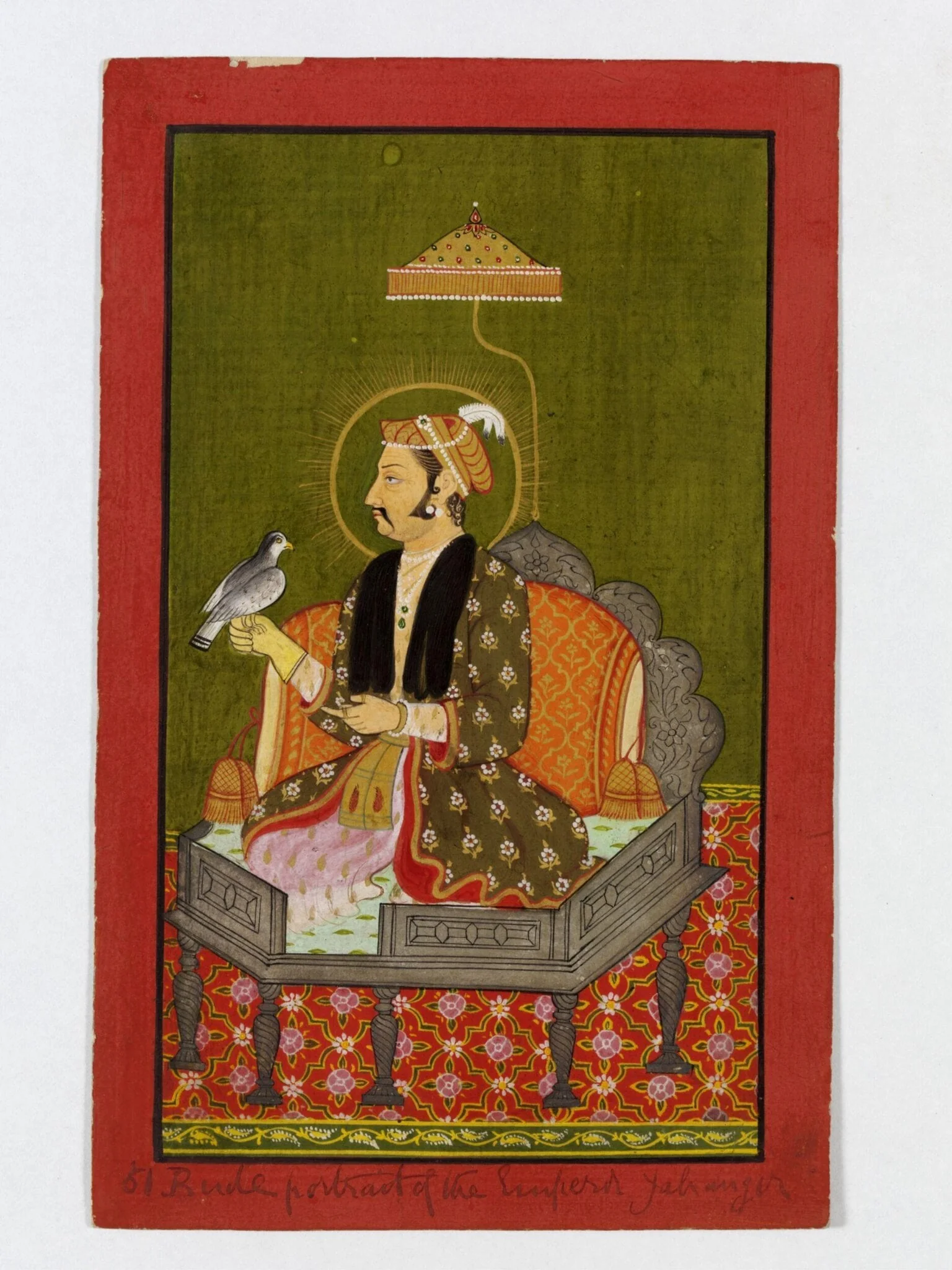 Emperor Jahangir, by Ram Gopal, paint, 1890
