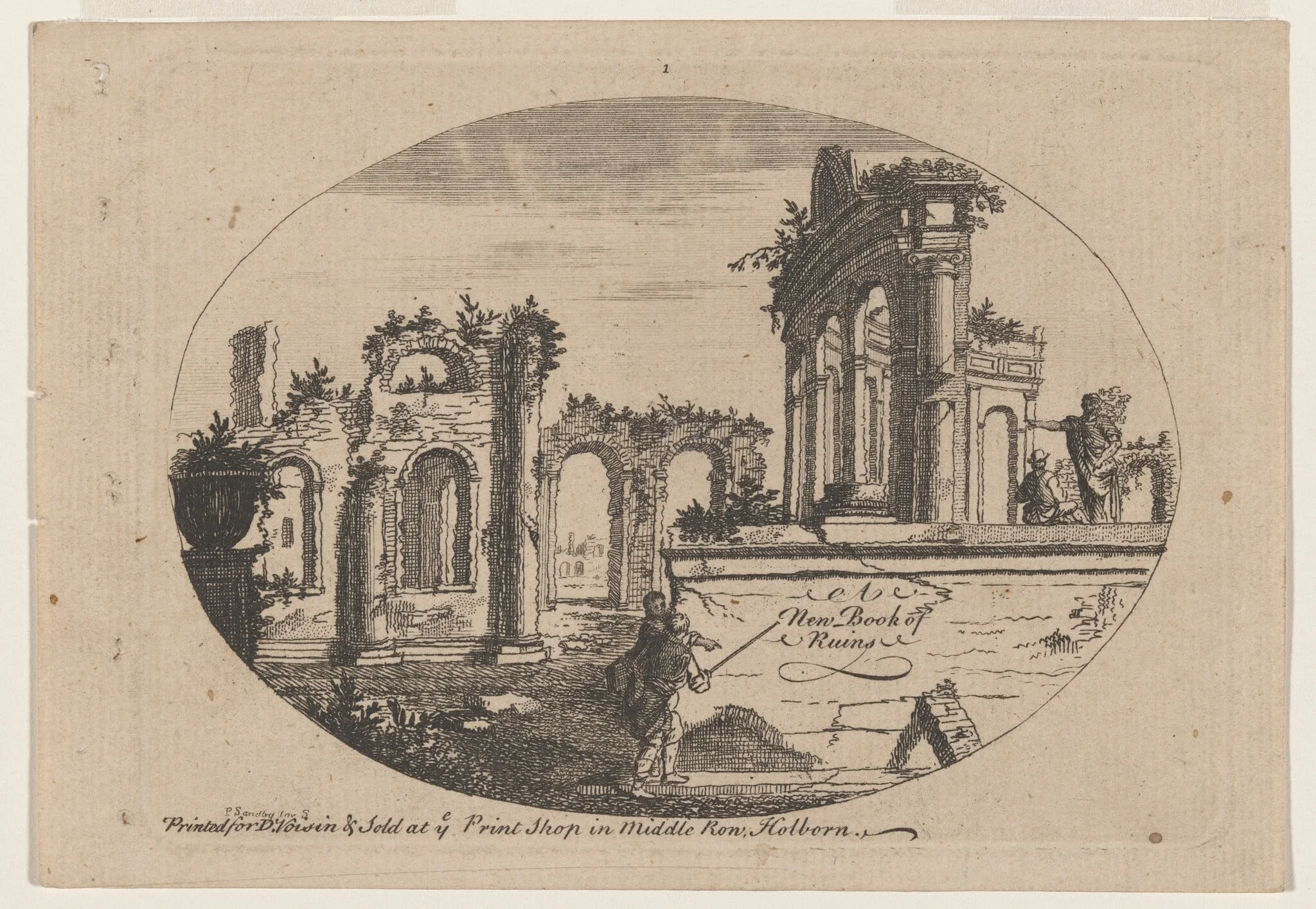Title Page, by Paul Sandby, ink, 1750