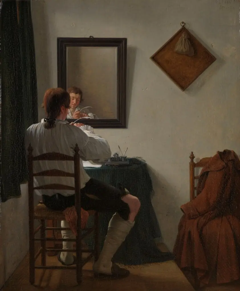 A Writer Trimming his Pen