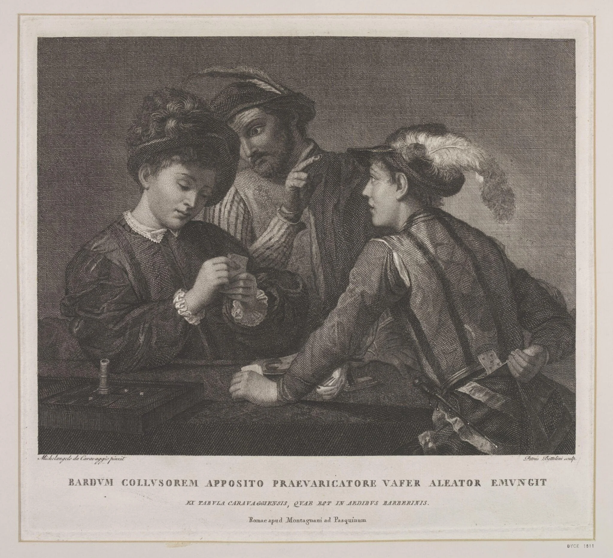 The Card-Players or Sharpers, by Pietro Bettelini, 1850