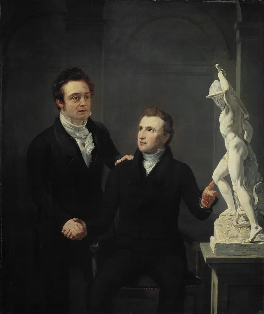 Louis Royer, sculptor, and Albertus Bernardus Roothaan, stockbroker, friend of the arts, and patron of the sciences