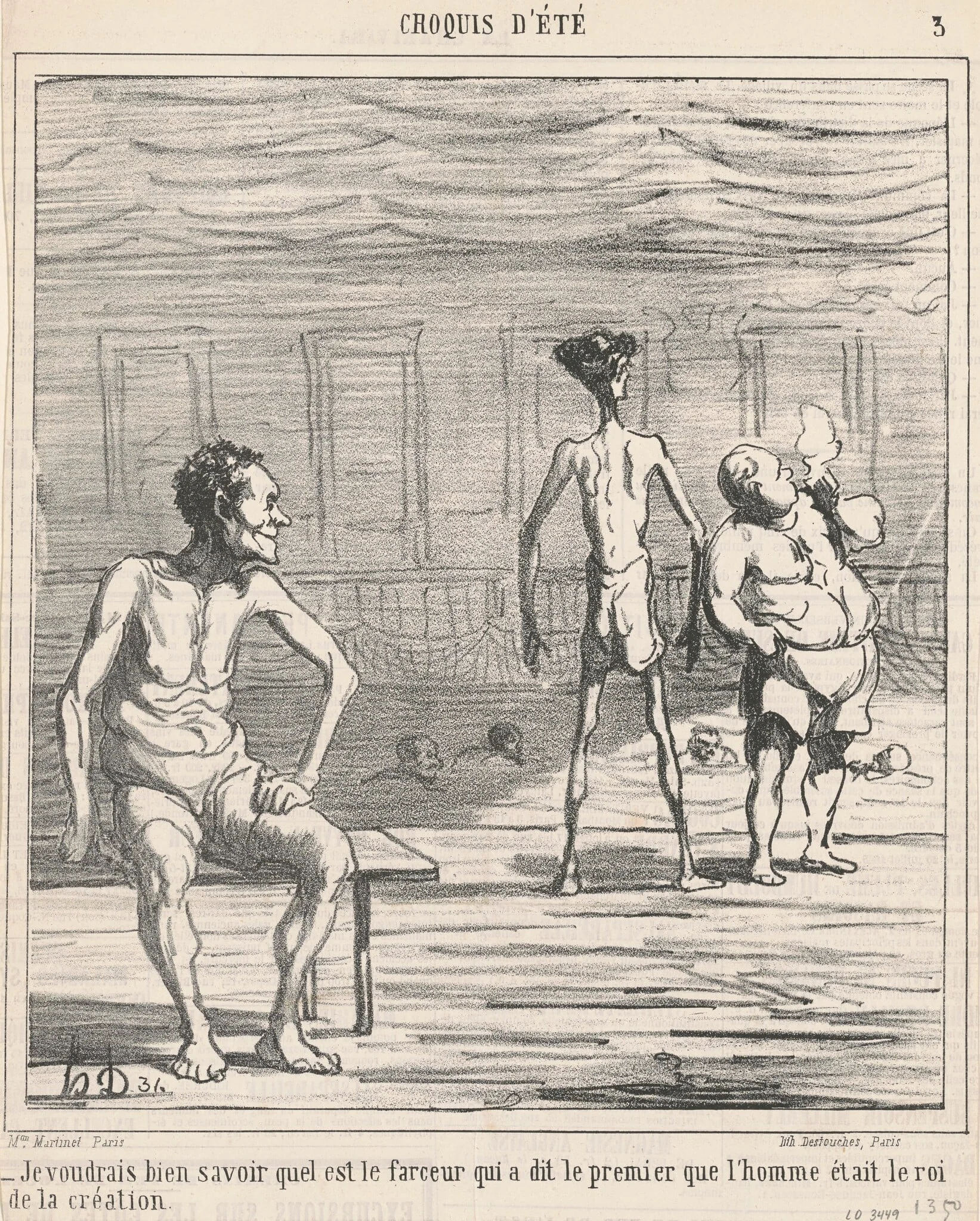 Je voudrais bien savoir quel est ..., by Honoré Daumier, ink, 1865