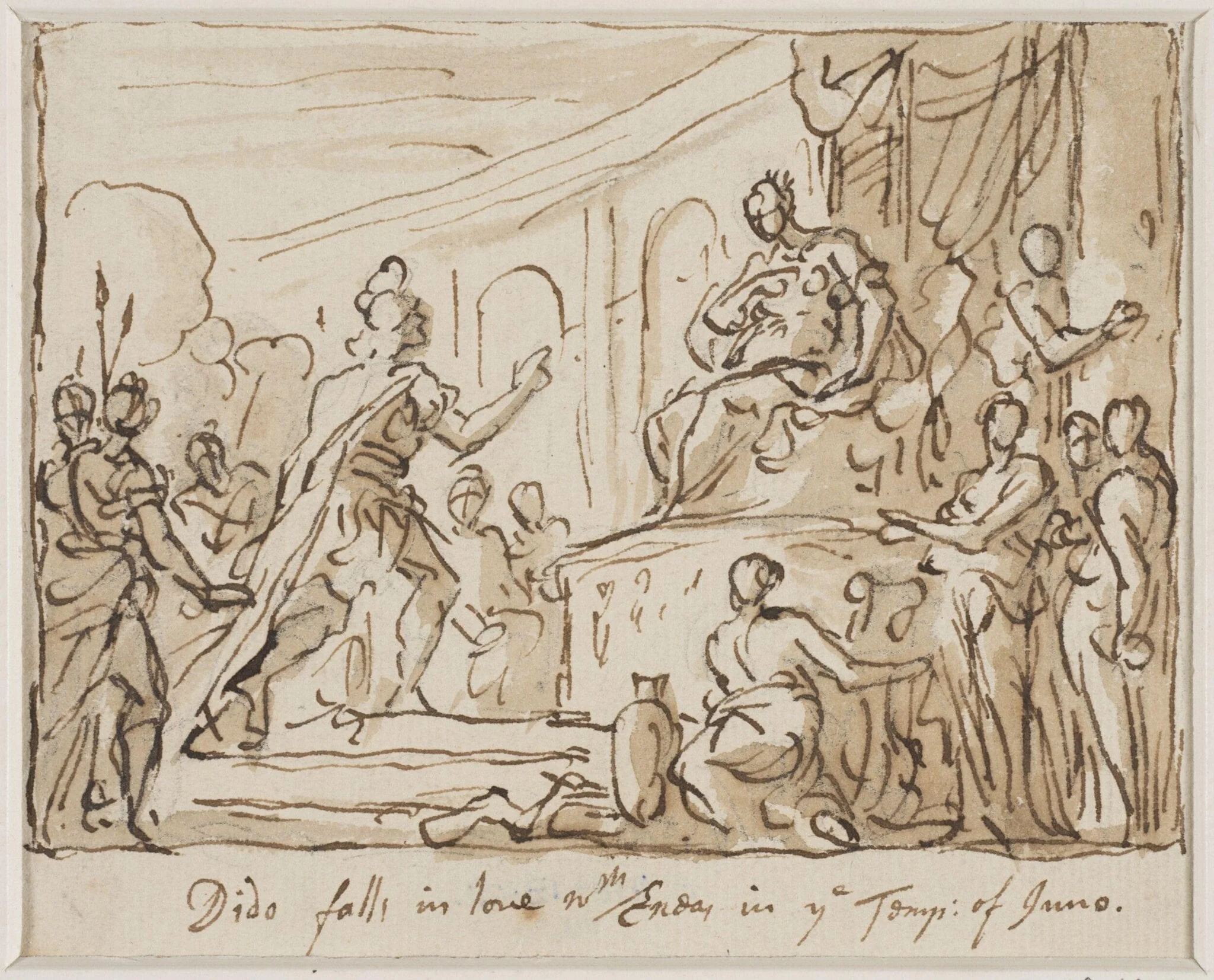 Aeneas before Dido in the Temple of Juno, by James Thornhill, 1750