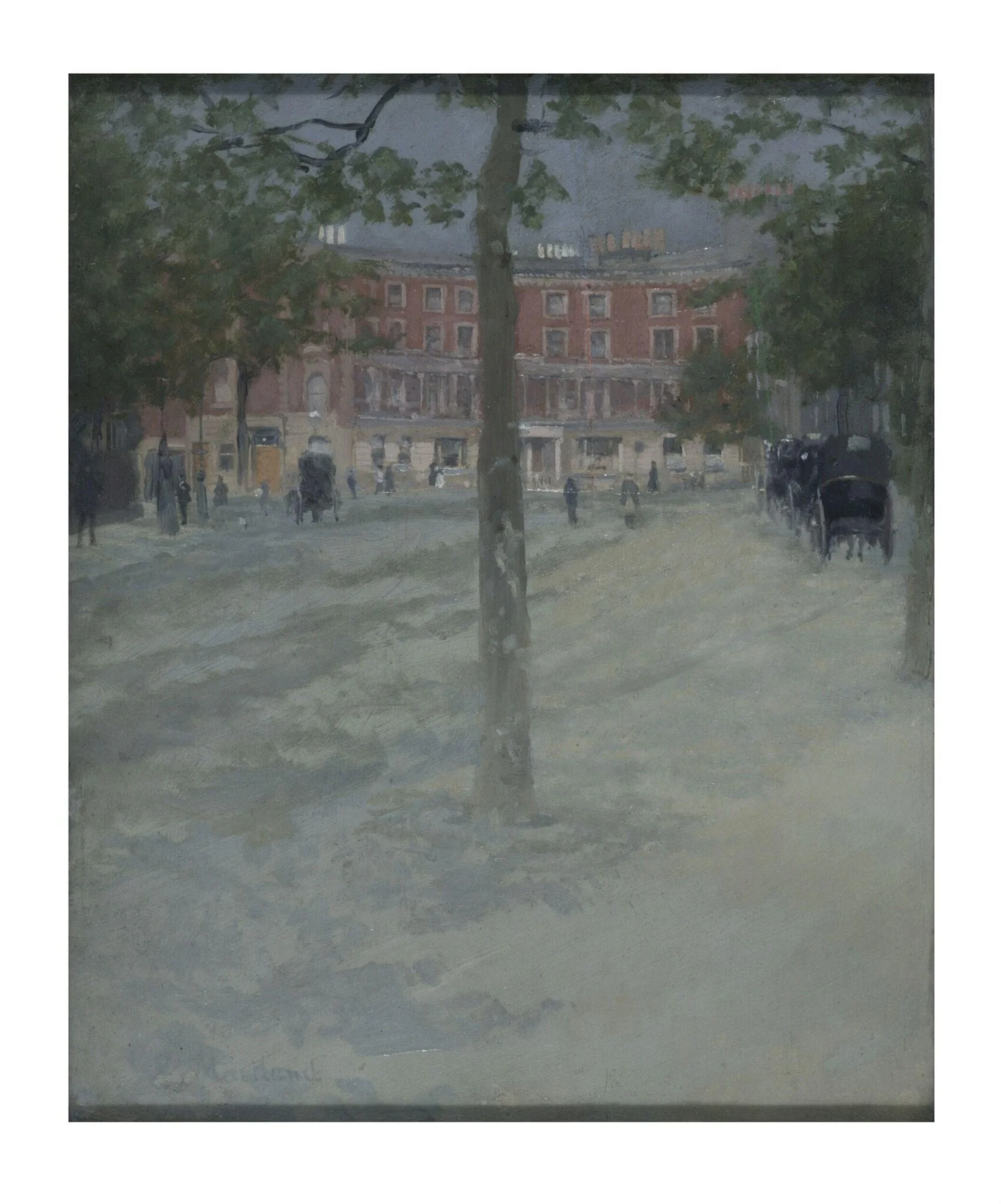 Cheyne Walk, Chelsea, by Paul Maitland, paint, 1880