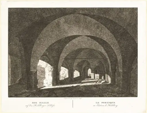 Die Halle auf dem Heidelberger Schlosse (The Hall of Heidelberg Castle)