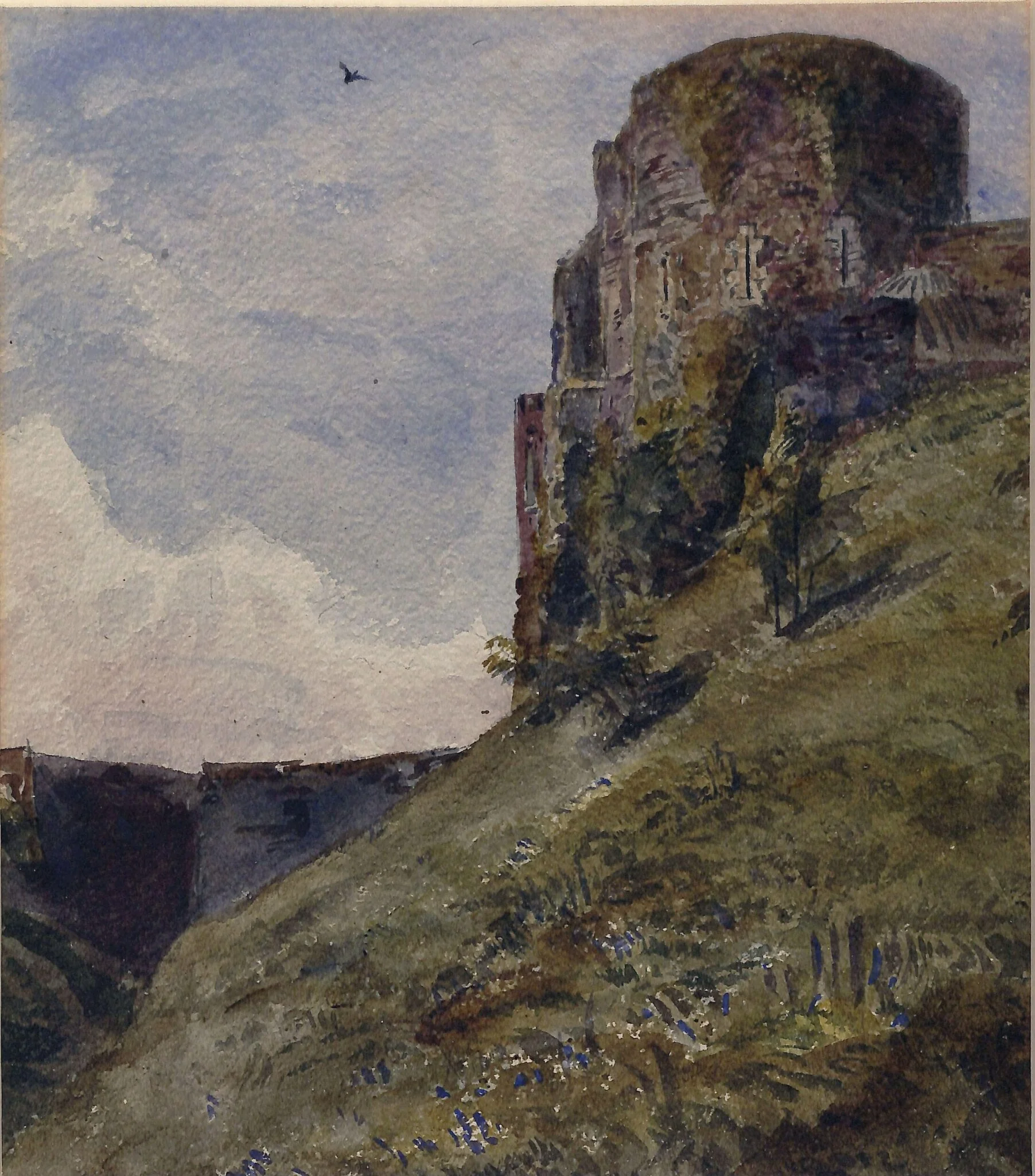 Dover Castle, by John Heathcote, watercolor, 1850