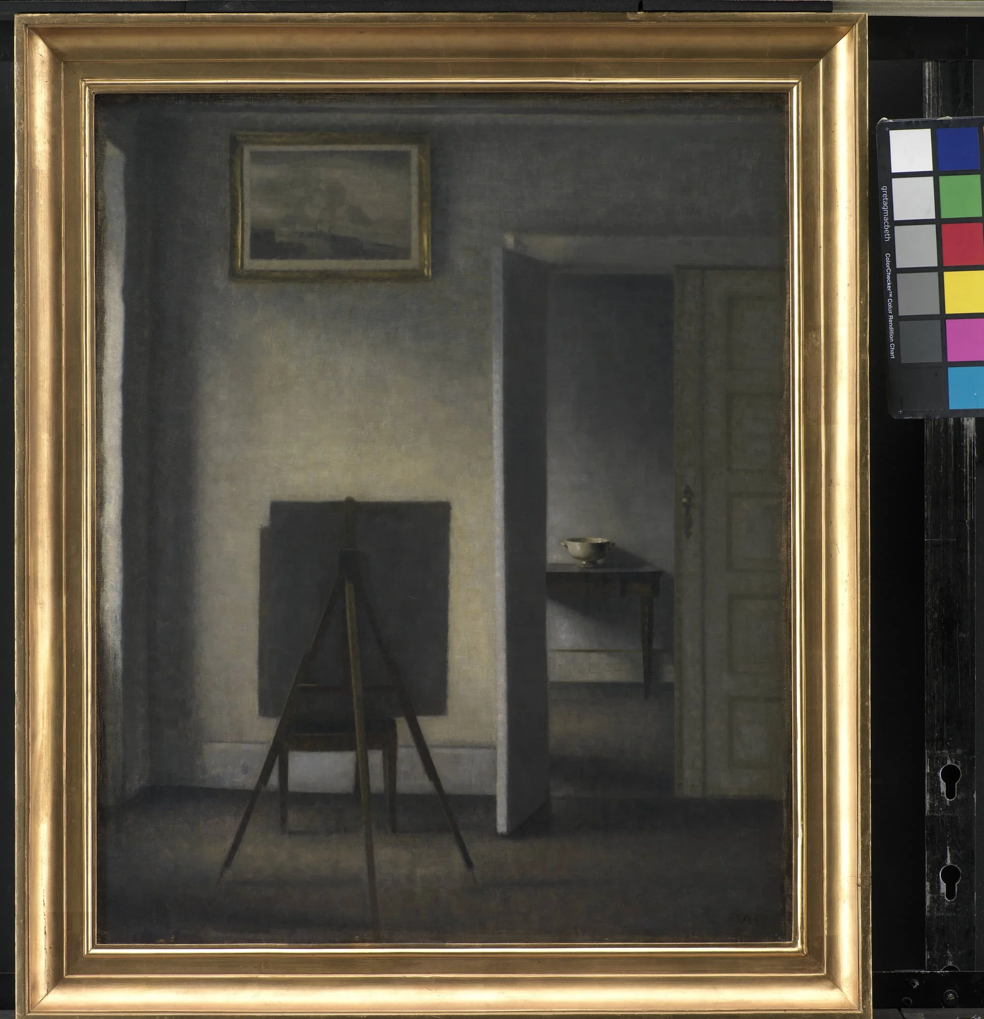 Interior with the Artist's Easel, by Unknown, 1910
