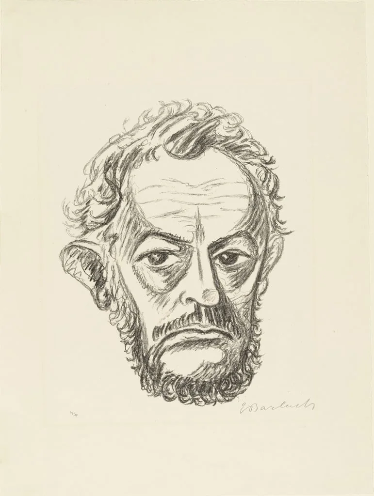 Untitled, by Ernst Barlach, ink, 1928