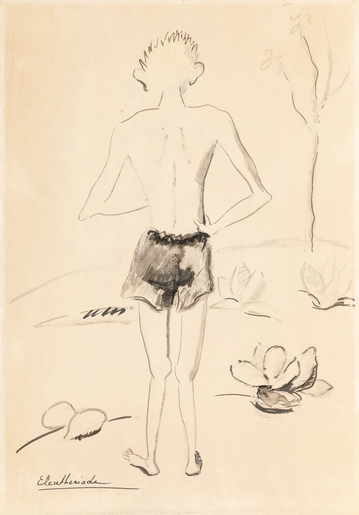 COMPOZIȚIE - BĂIAT, by Micaela Eleutheriade, 1941
