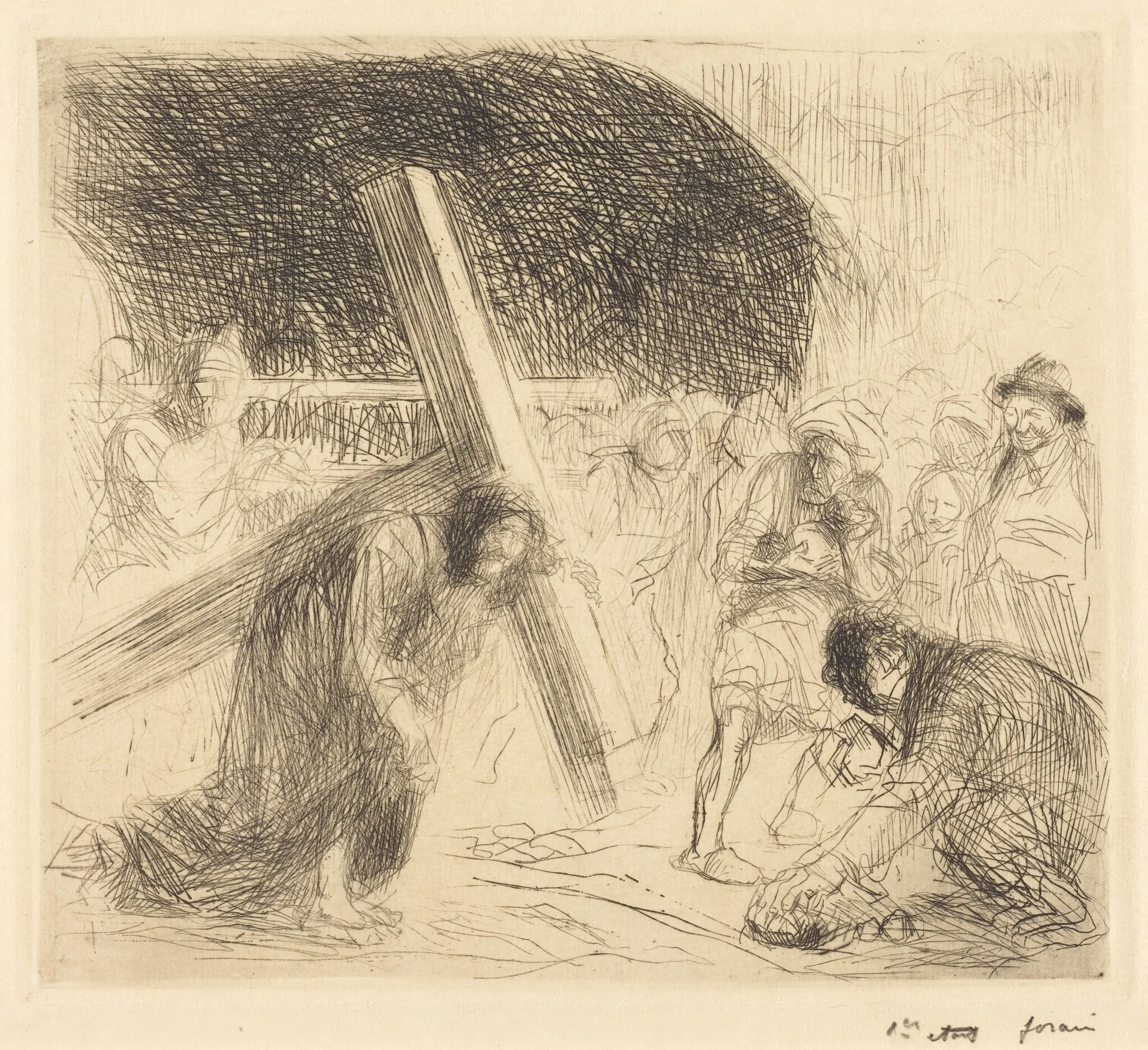 Le Christ portant sa croix (7e planche) (Christ Carrying the Cross) (seventh plate)