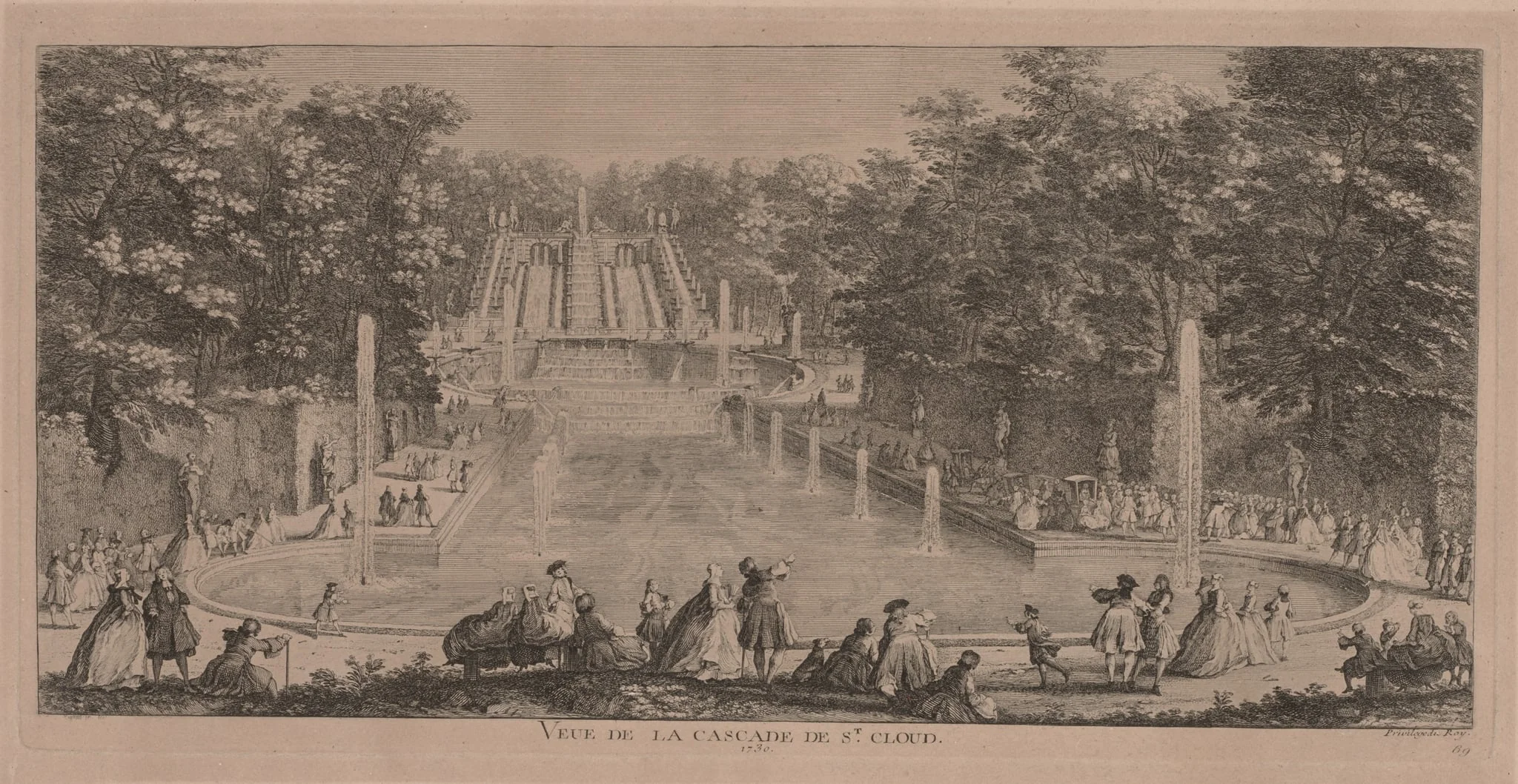 The Cascades of St. Cloud, by Jacques Rigaud, 1727