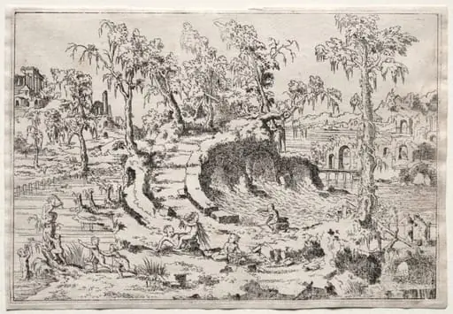 Landscape with Putti