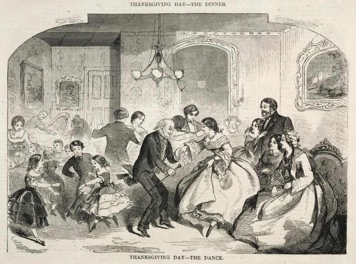 Thanksgiving Day - The Dance, by Winslow Homer, 1858