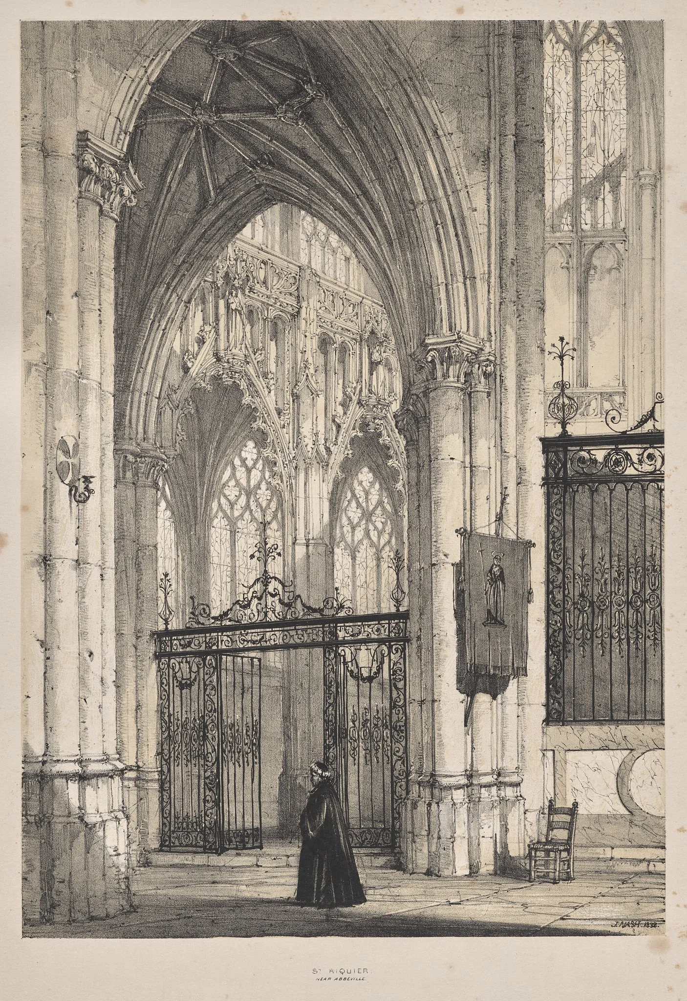 Architecture of the Middle Ages:  Church of St. Riquier, near Abbeville