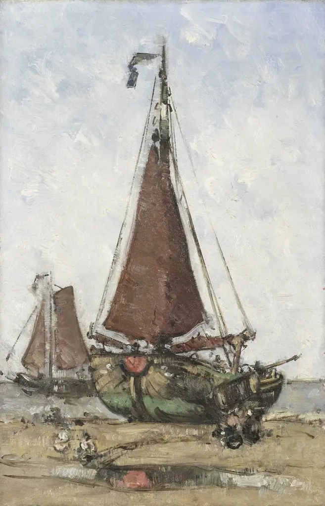 Bluff-bowed Fishing Boat on the Beach