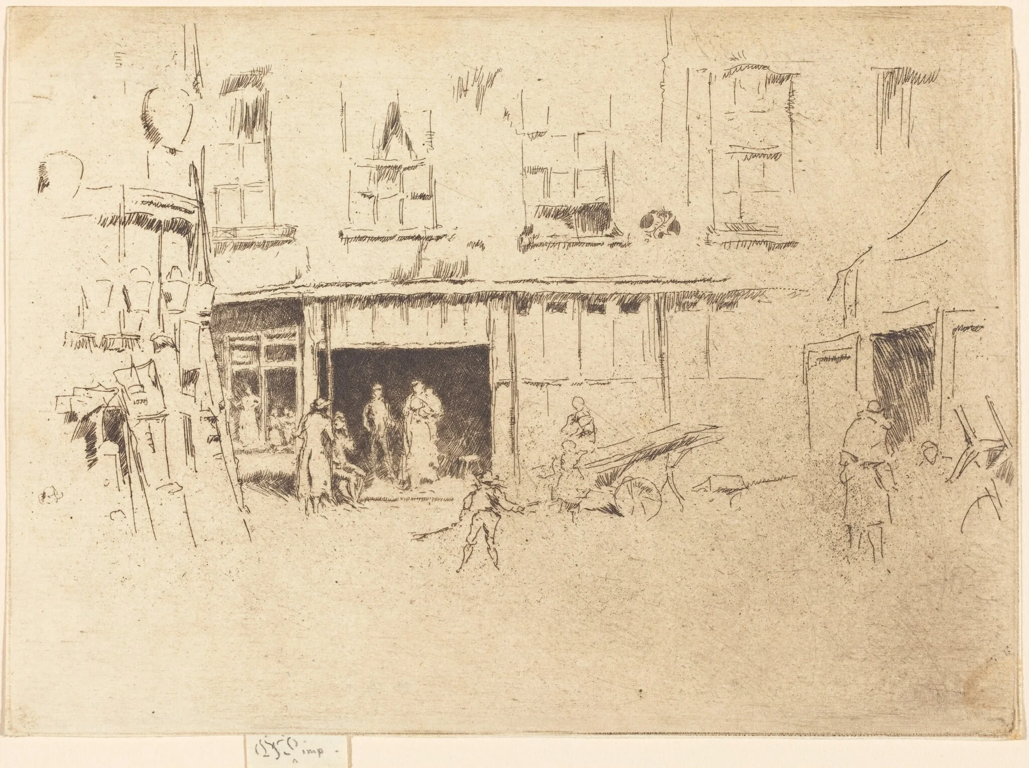 Little Court, by James McNeill Whistler, ink, 1880