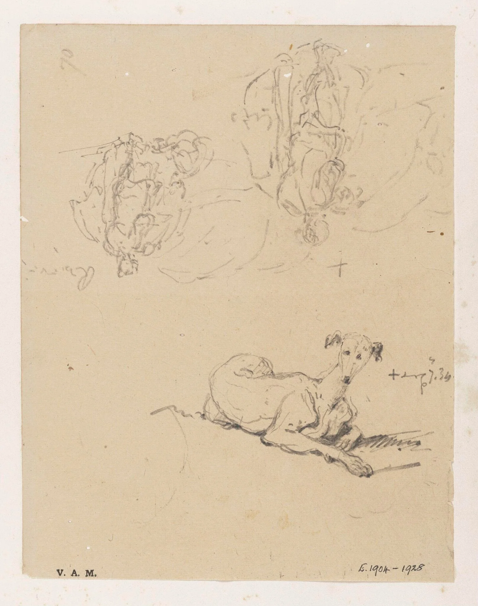 A dog, and two boatwomen by their beached craft, by George Chinnery, 8