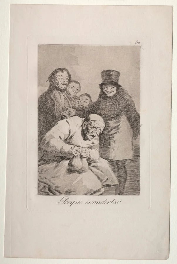 Why Hide Them?, Plate 30, by Francisco Goya, 1799
