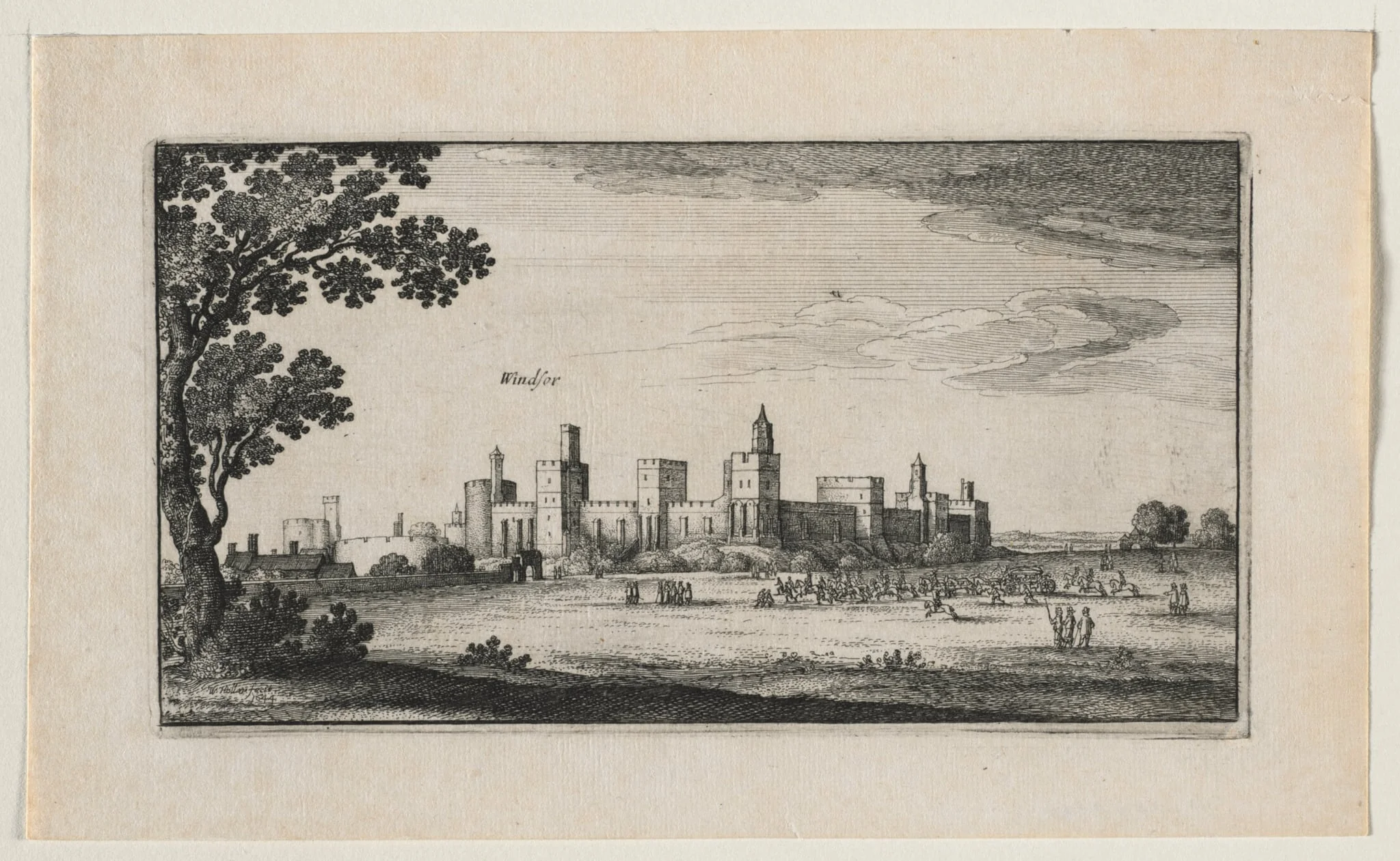 Windsor Castle from the Southeast, by Wenceslaus Hollar, 1644