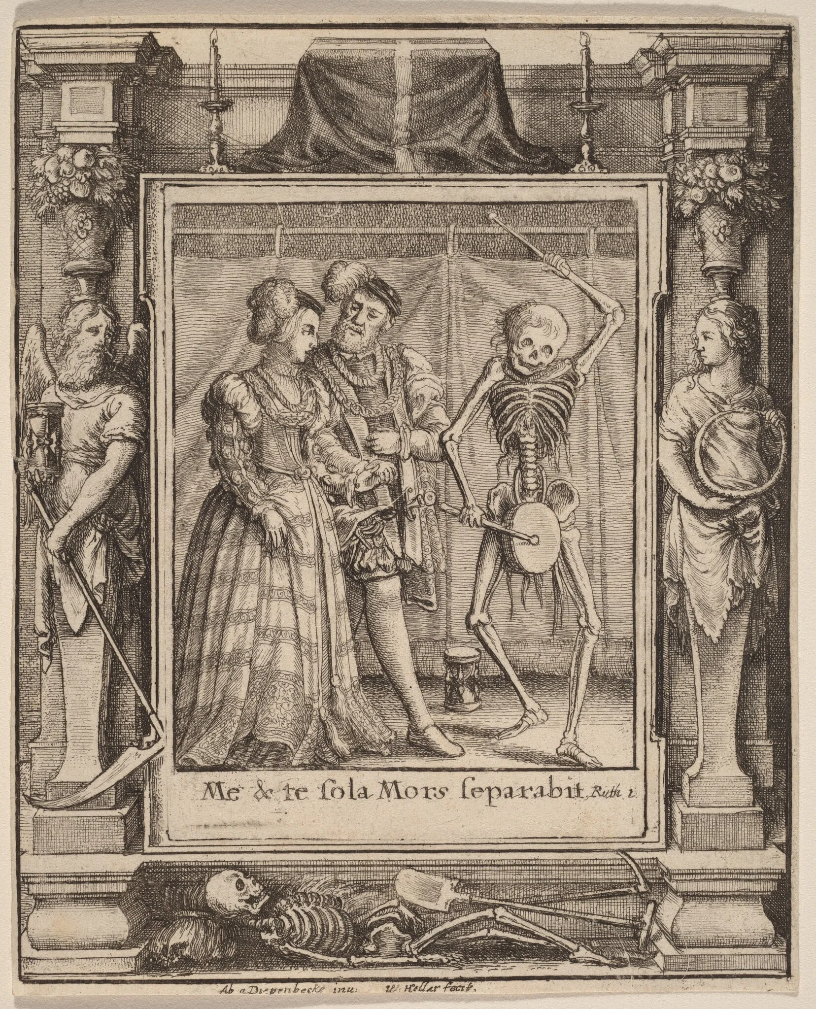 Bridal Pair, by Wenceslaus Hollar, ink, 1651