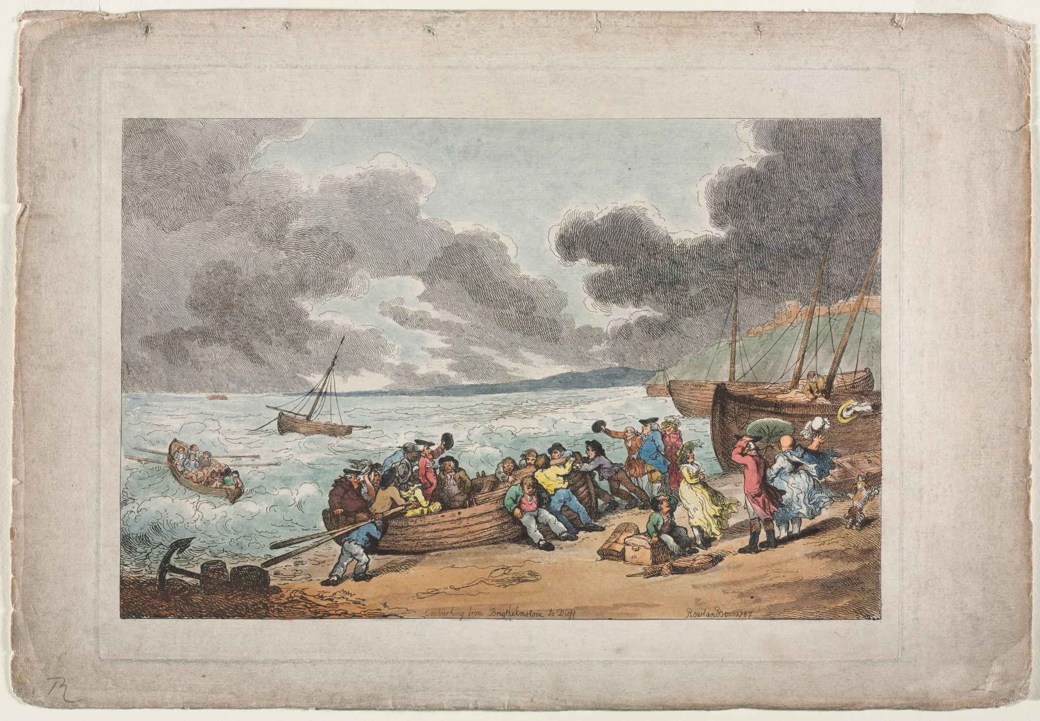 Embarking from Brighthelmstone to Dieppe, by Thomas Rowlandson, 1787