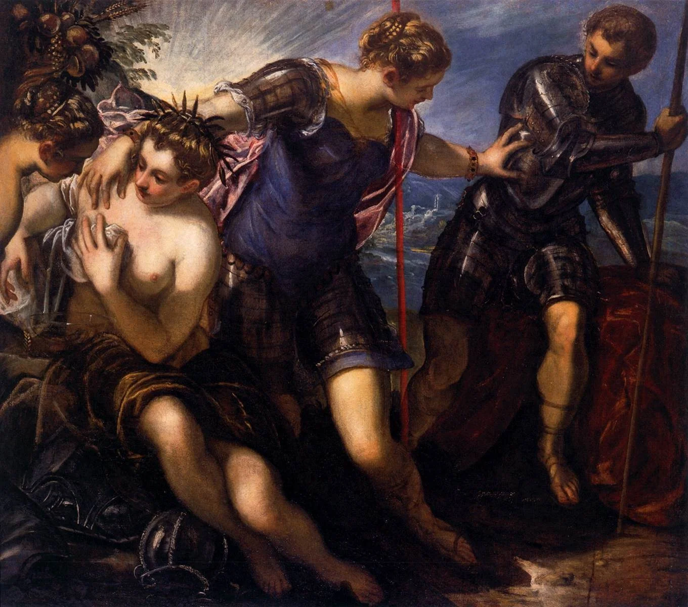 Minerva Sending Away Mars from Peace and Prosperity, by Jacopo Tintoretto, oil, 1588