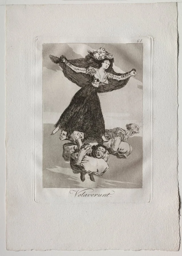 They Have Flown, Plate 61, by Francisco Goya, 1799