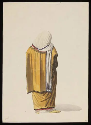 A Turkish woman, seen from the back