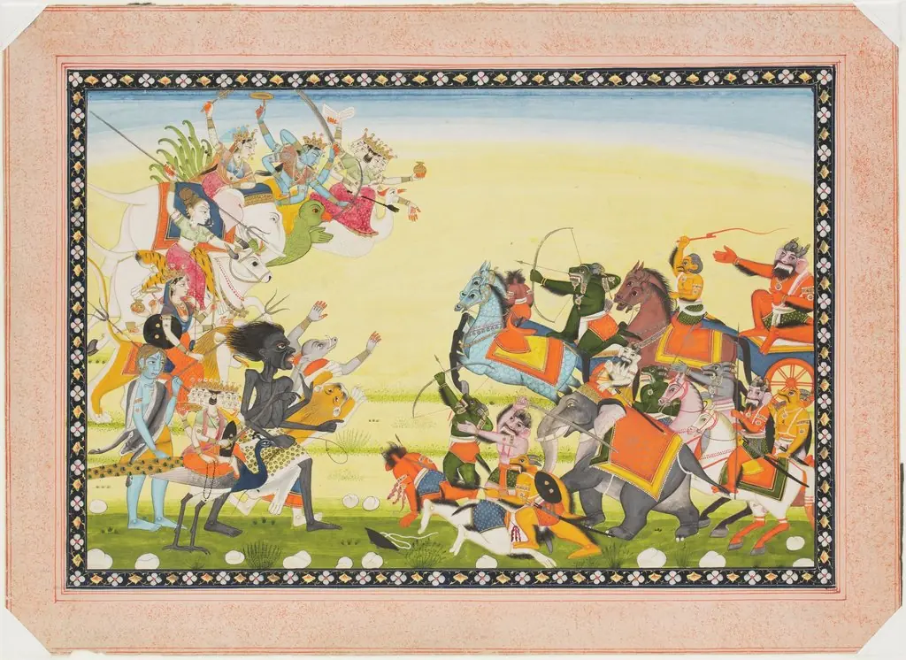 Goddesses and Demons Approaching Combat