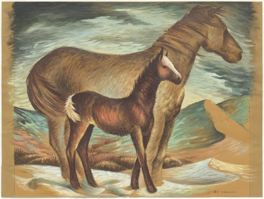 Untitled, by Edward Chavez, gouache, 1939