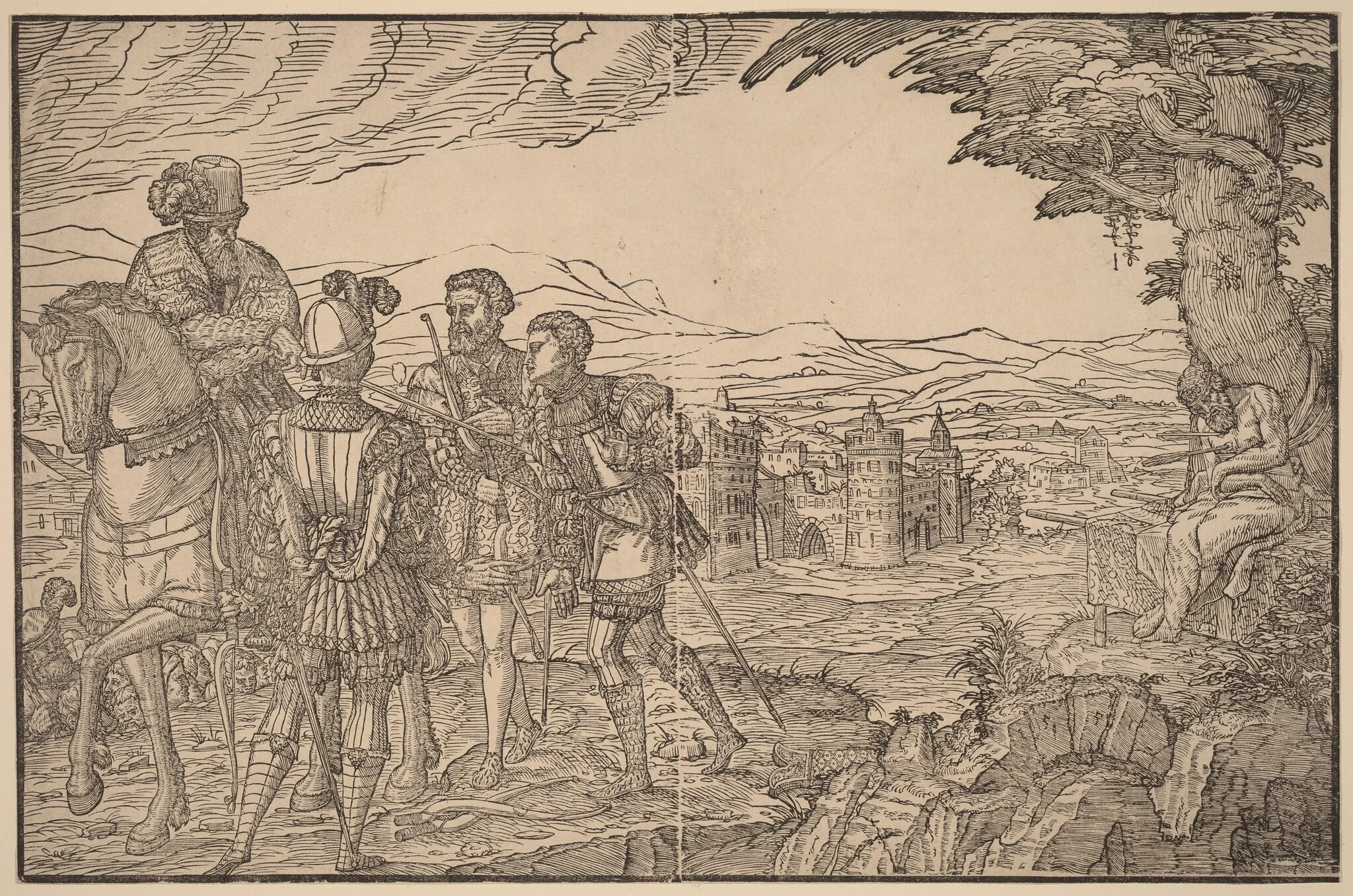The King's Son, by Melchior Lorch, ink, 1551