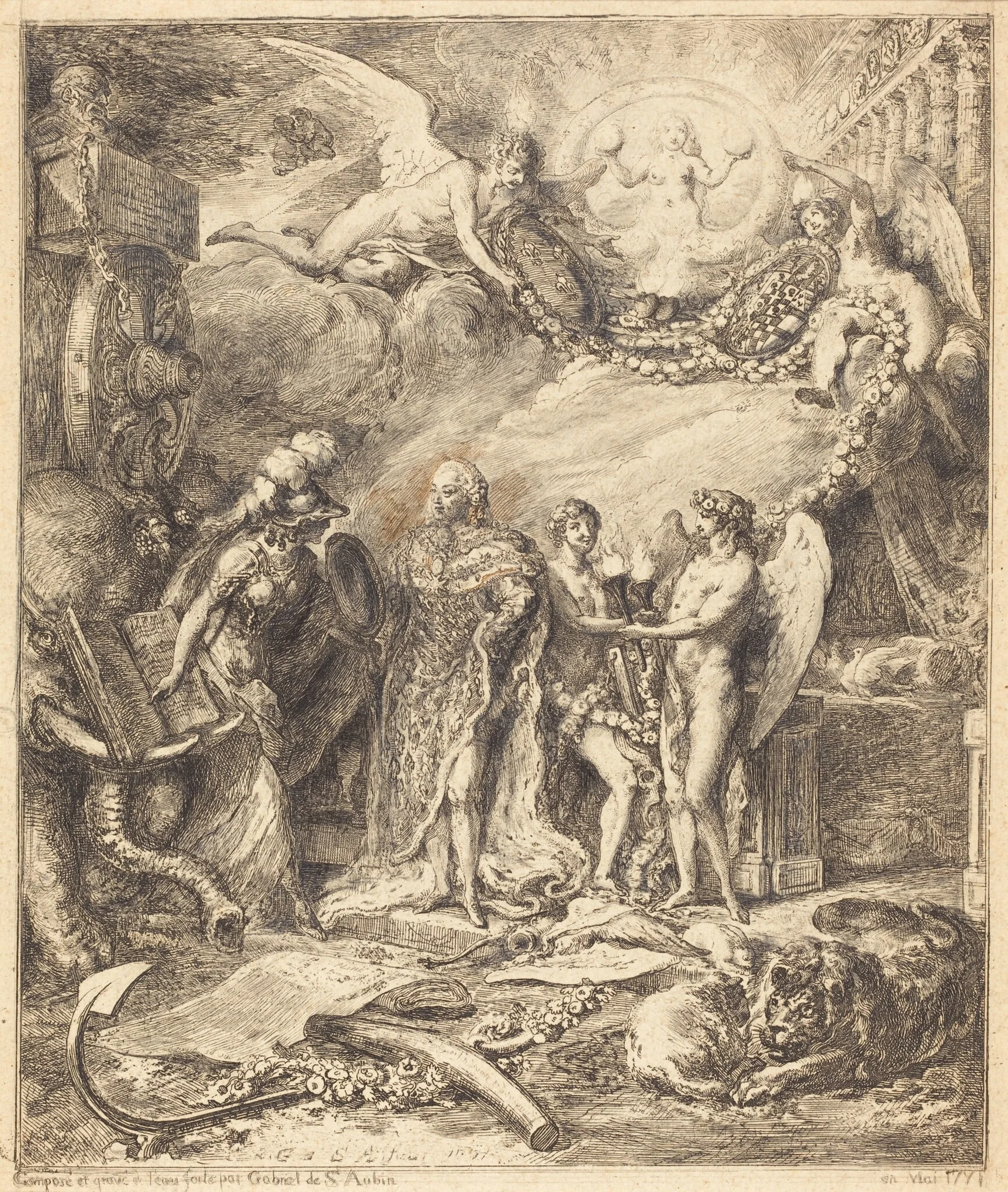 Allegorie sur la mariage du Comte de Provence