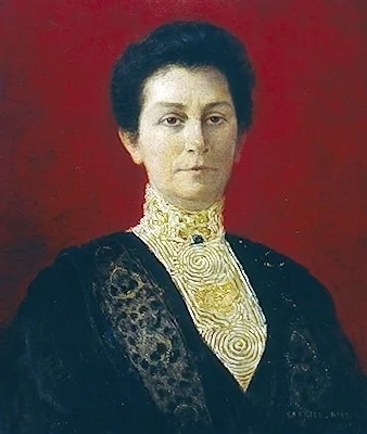 Portrait of Mrs. Eleonora Schmidt da Silveira Cintra, by Marie-Gabriel Biessy, oil, 1909
