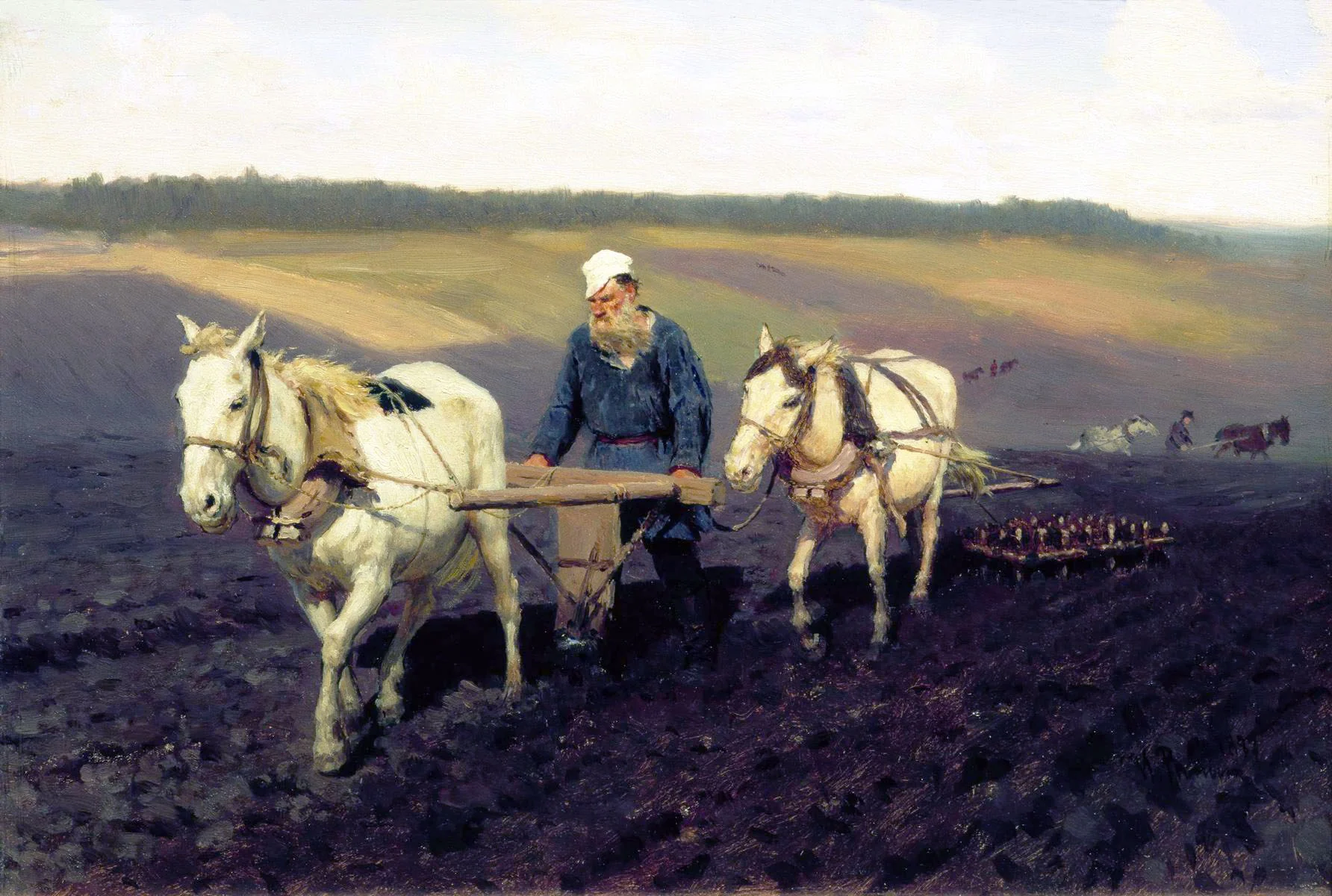 Ploughman., by Ilya Repin, oil, 1894