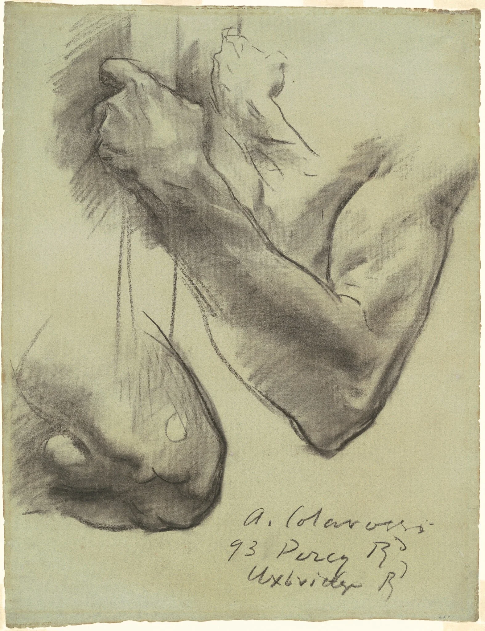Studies for "Triumph of Religion", by John Singer Sargent, charcoal, 1904