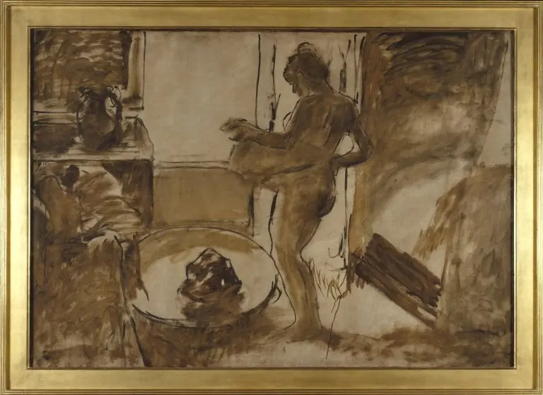 Nude Woman Drying Herself