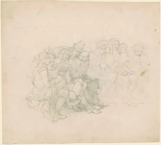 Men in Seventeenth-Century Costumes [recto]