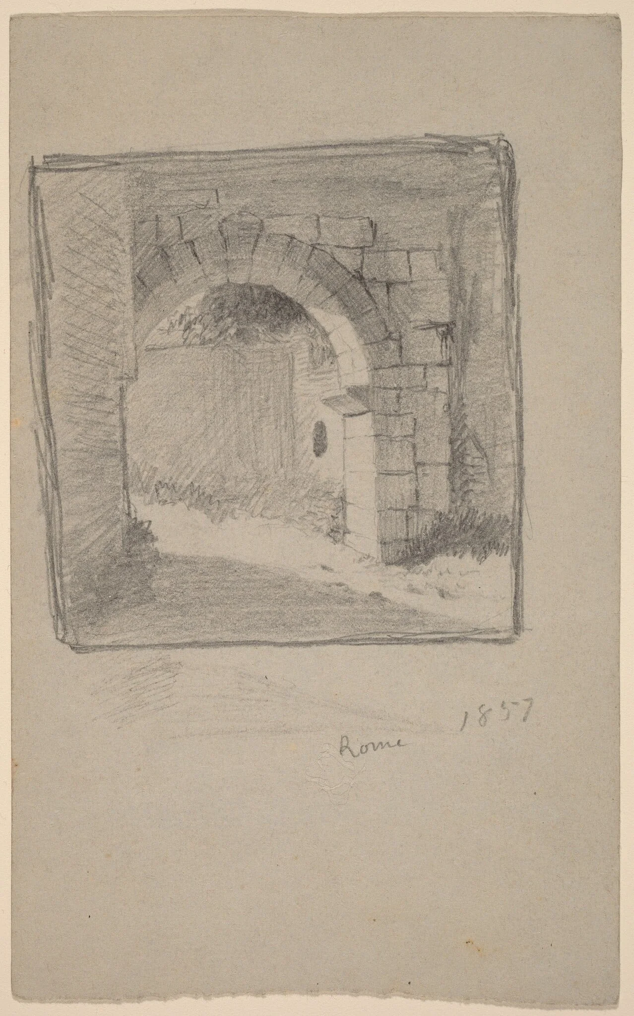 Rome, by Elihu Vedder, graphite, 1857