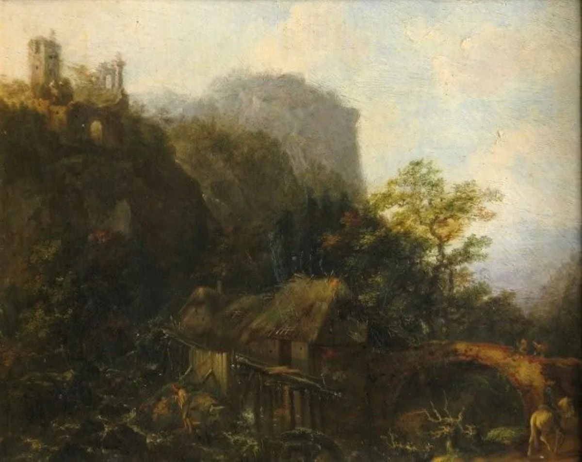 Peisaj cu moară, by Unknown, unspecified, 1699