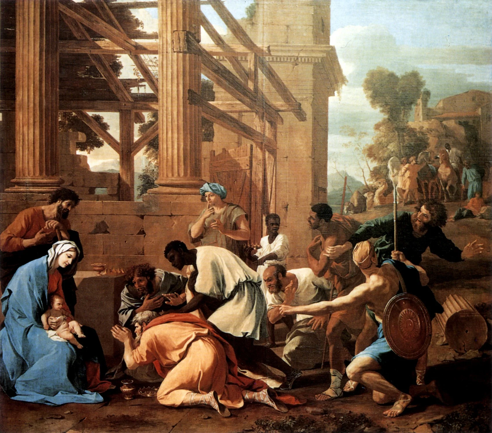 The Adoration of the Magi, by Nicolas Poussin, oil, 1633
