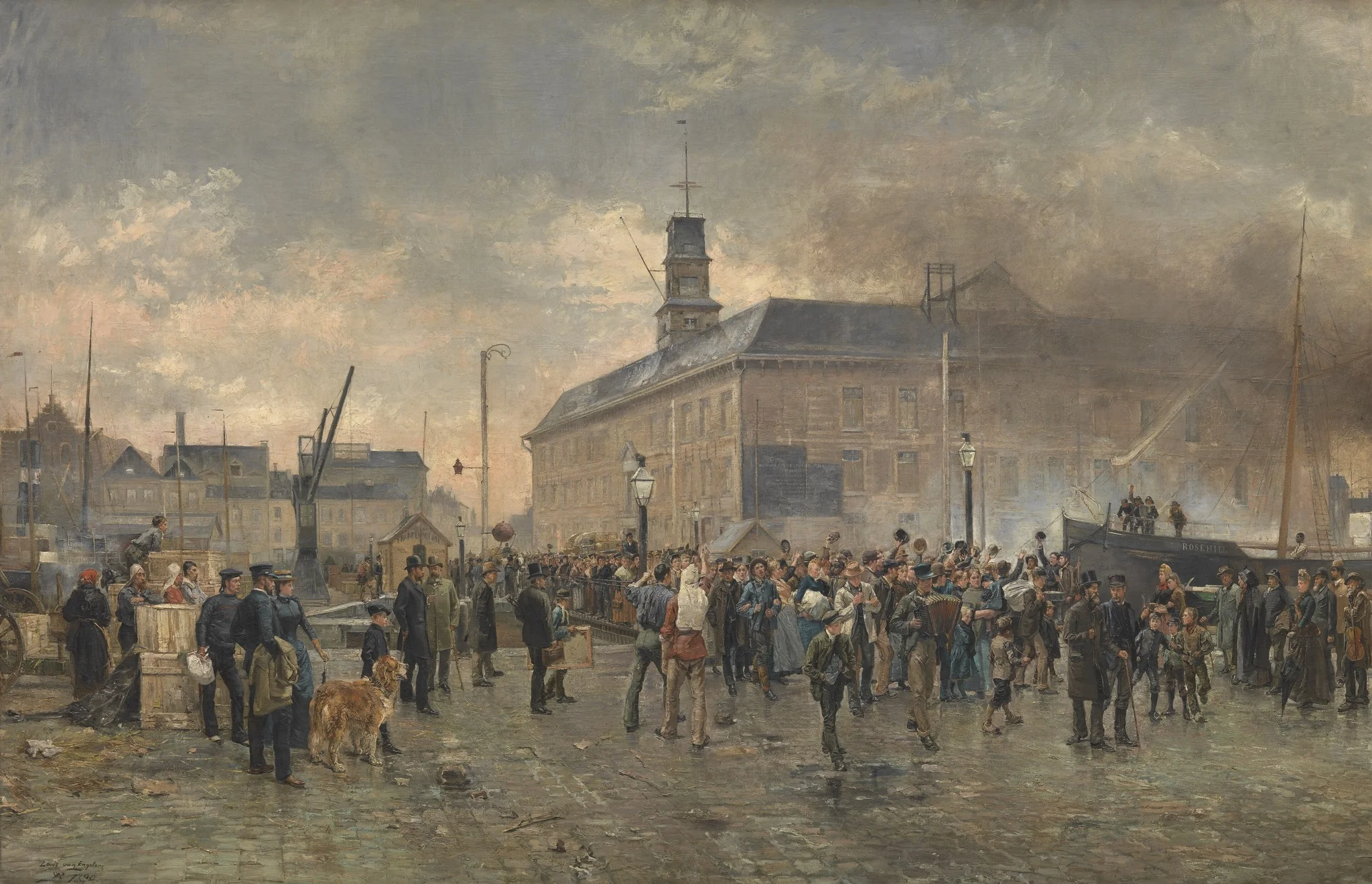 Belgian Emigrants, by Louis van Engelen, oil, 1896