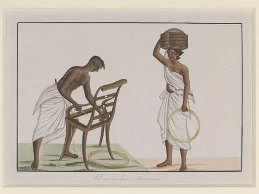 A chair-caner and his wife