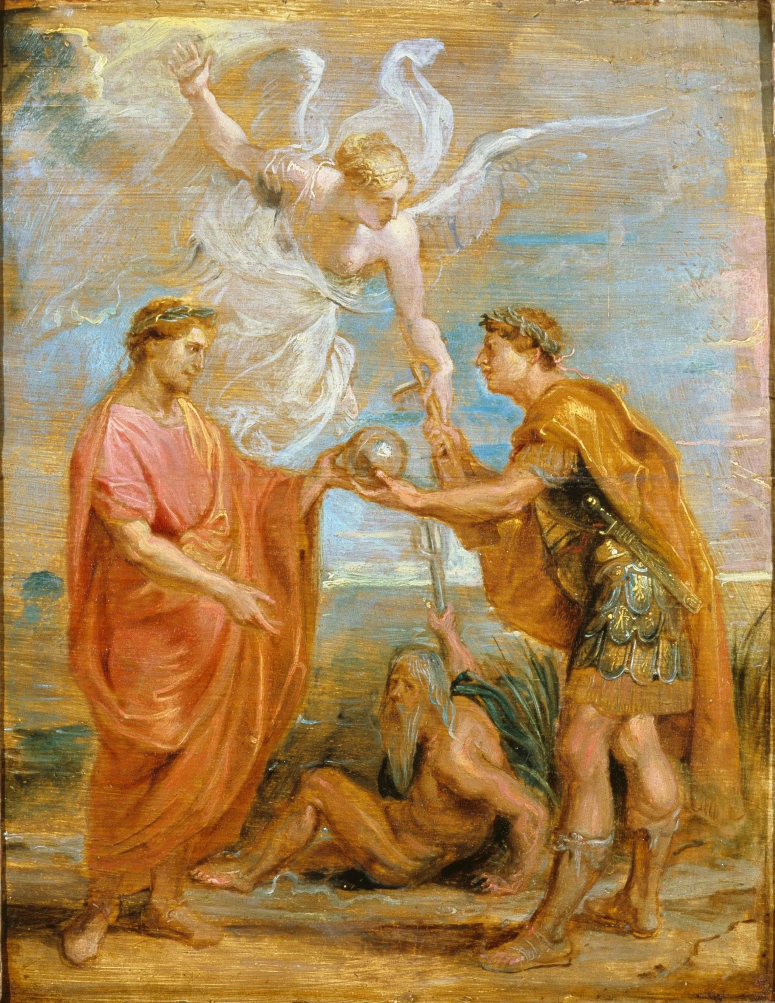 Constantius appoints Constantine as his successor, by Peter Paul Rubens, oil, 1622