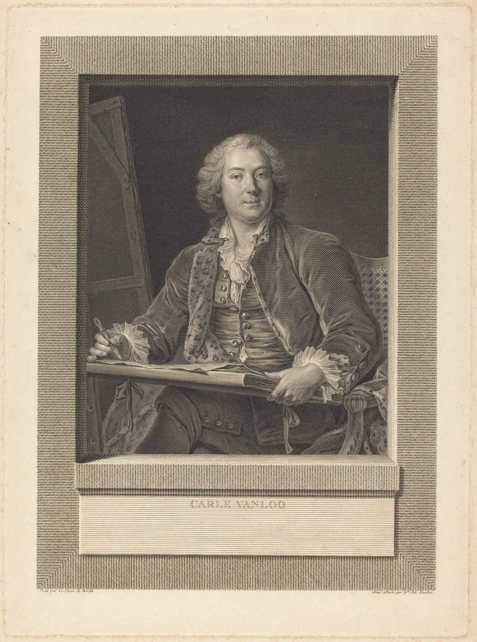 Carle Vanloo, by Ignaz Sebastian Klauber, ink, 1785